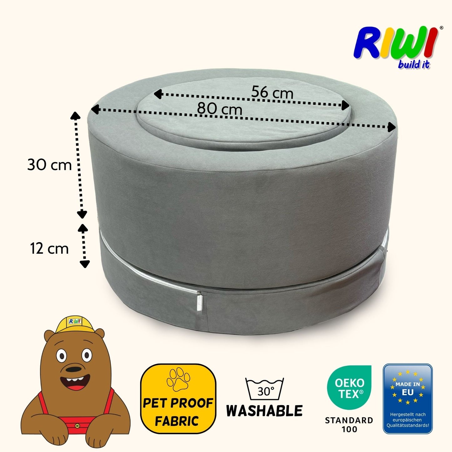 RIWI® Loop - modular play stool