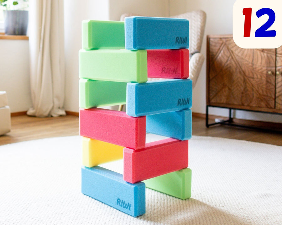 Tower made of 12 RIWI® mini blocks