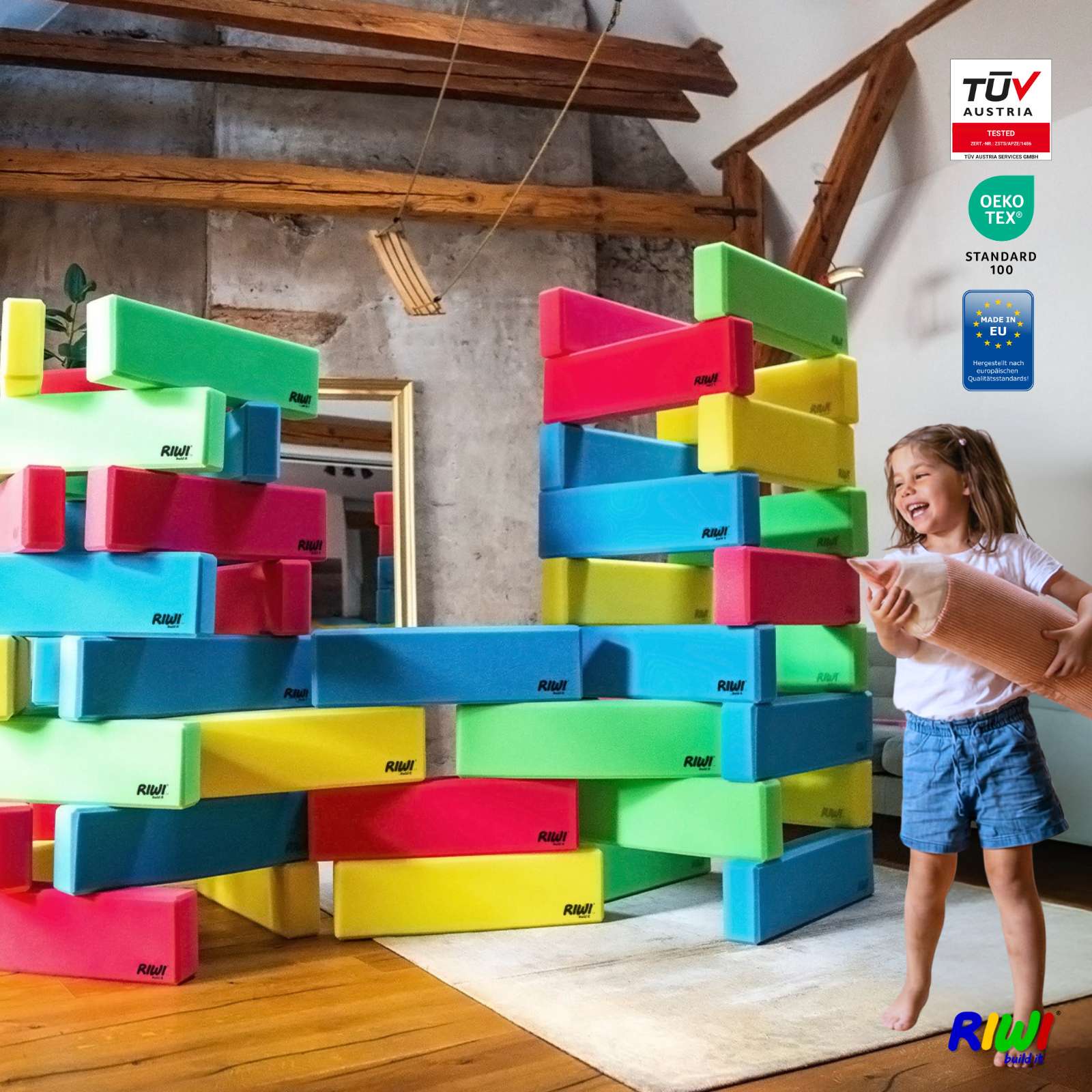 RIWI XXL Bausteine - Riesengroße Soft Bausteine für Kinder – RIWI ...